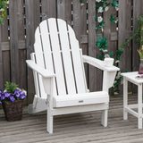 Patio Folding Adirondack Chair,Faux Wood Patio & Fire Pit Chair
