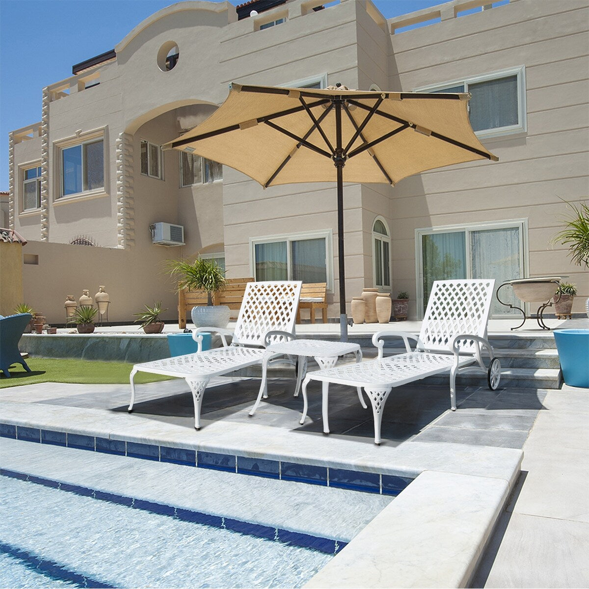 Patio Furniture Aluminium Cast Outdoor lounge chair 1pcs