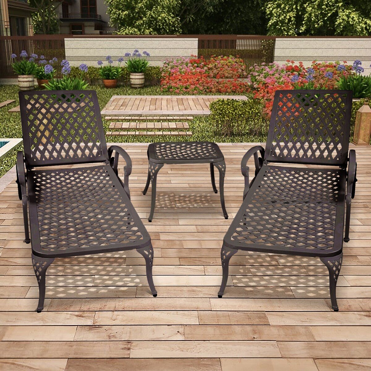 Patio Furniture Aluminium Cast Outdoor lounge chair 1pcs