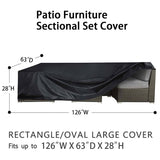 Patio Furniture Cover Waterproof Heavy Outdoor Dining Table Set Cover-fit 8-12 seat