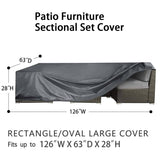 Patio Furniture Cover Waterproof Heavy Outdoor Dining Table Set Cover-fit 8-12 seat