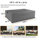 Patio Furniture Cover Waterproof Heavy Outdoor Dining Table Set Cover-fit 8-12 seat