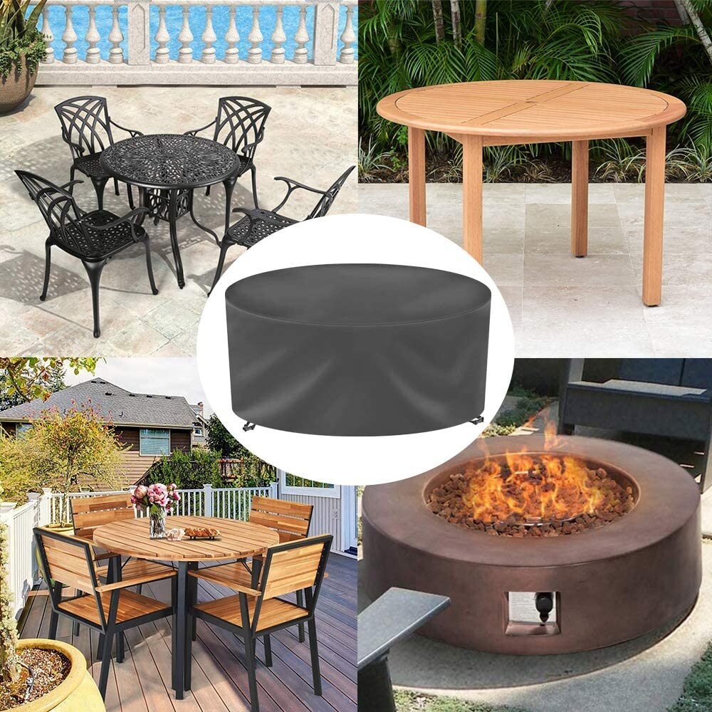 Patio Furniture Cover for Outdoor Round Table & Chairs Set