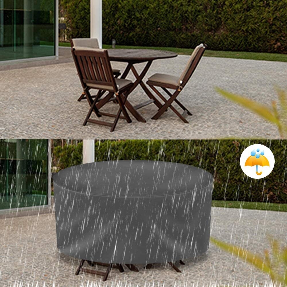 Patio Furniture Cover for Outdoor Round Table & Chairs Set