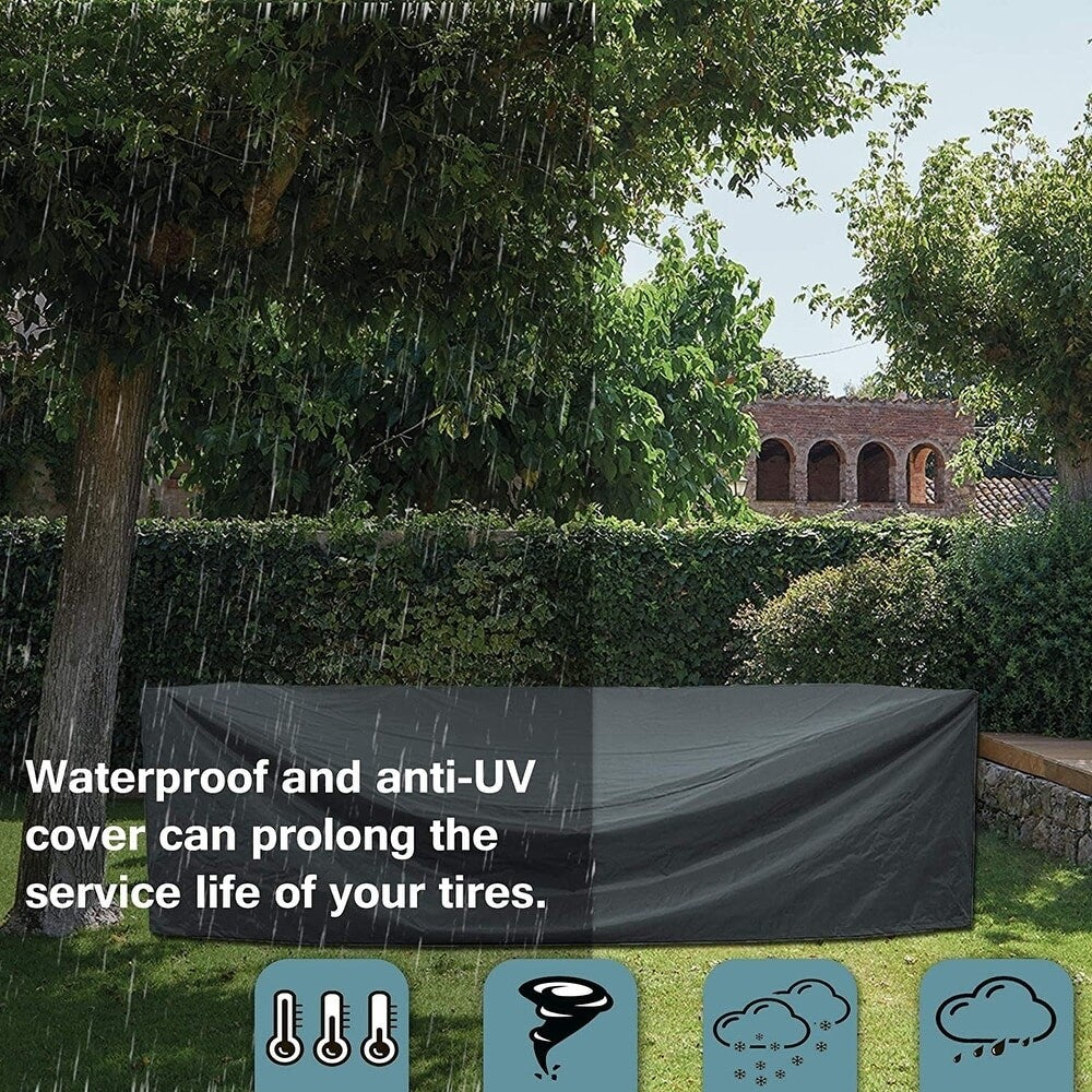 Patio Furniture Covers Fits for 12 Seats Rectangular Outdoor Table