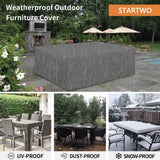 Patio Furniture Covers Fits for 12 Seats Rectangular Outdoor Table