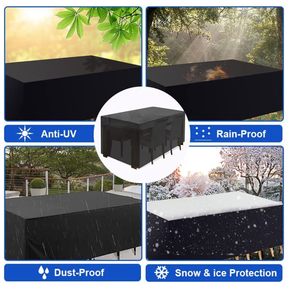 500D Patio Furniture Covers Thickening Outdoor Cover Protective