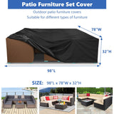500D Patio Furniture Covers Thickening Outdoor Cover Protective