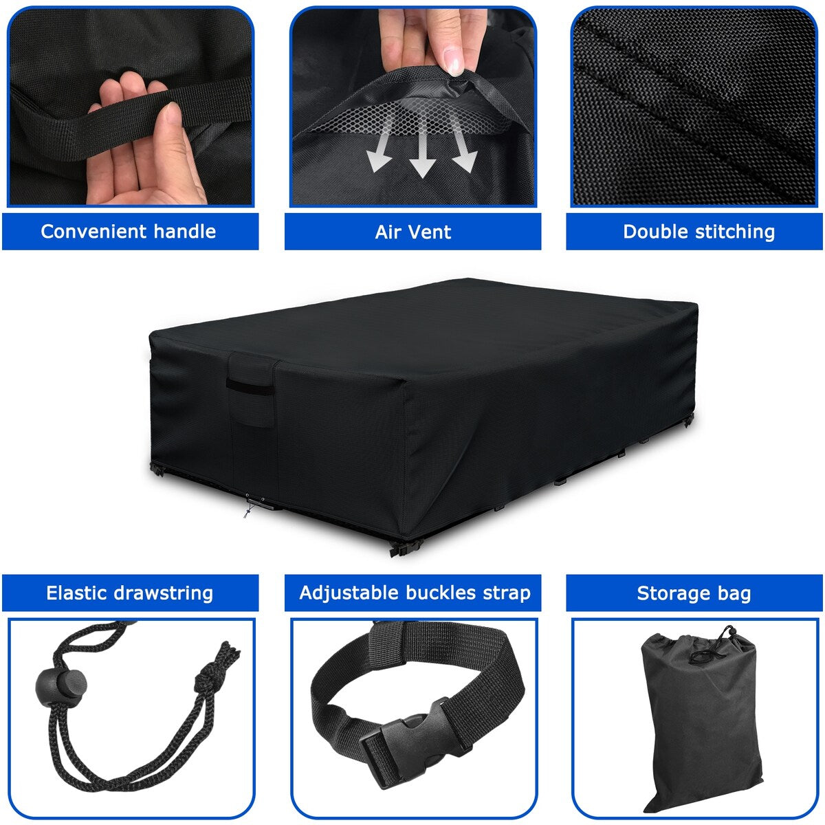 500D Patio Furniture Covers Thickening Outdoor Cover Protective