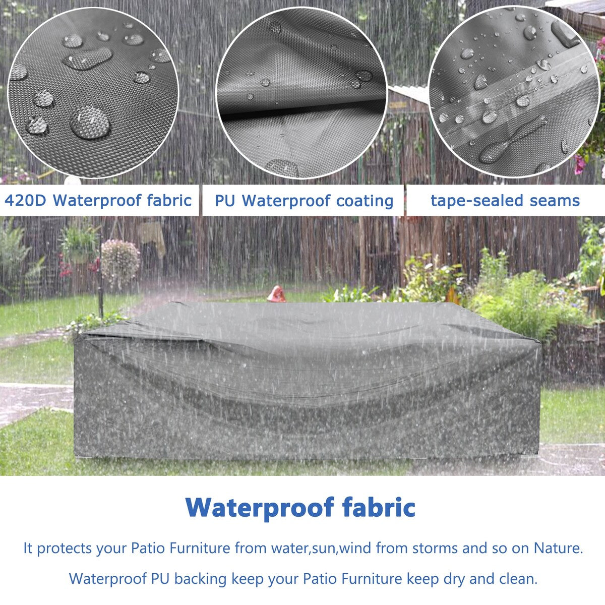 500D Patio Furniture Covers Thickening Outdoor Cover Protective