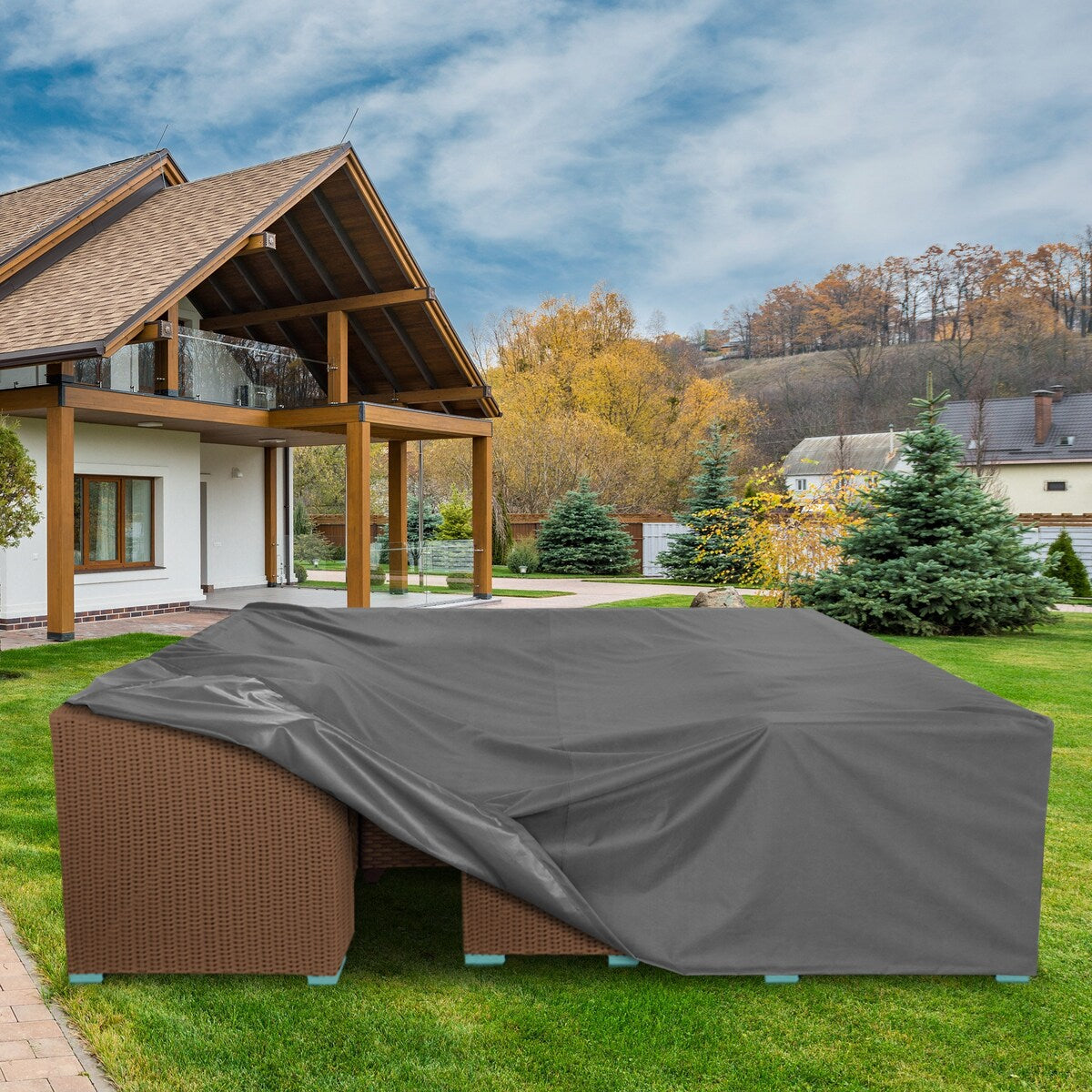 500D Patio Furniture Covers Thickening Outdoor Cover Protective