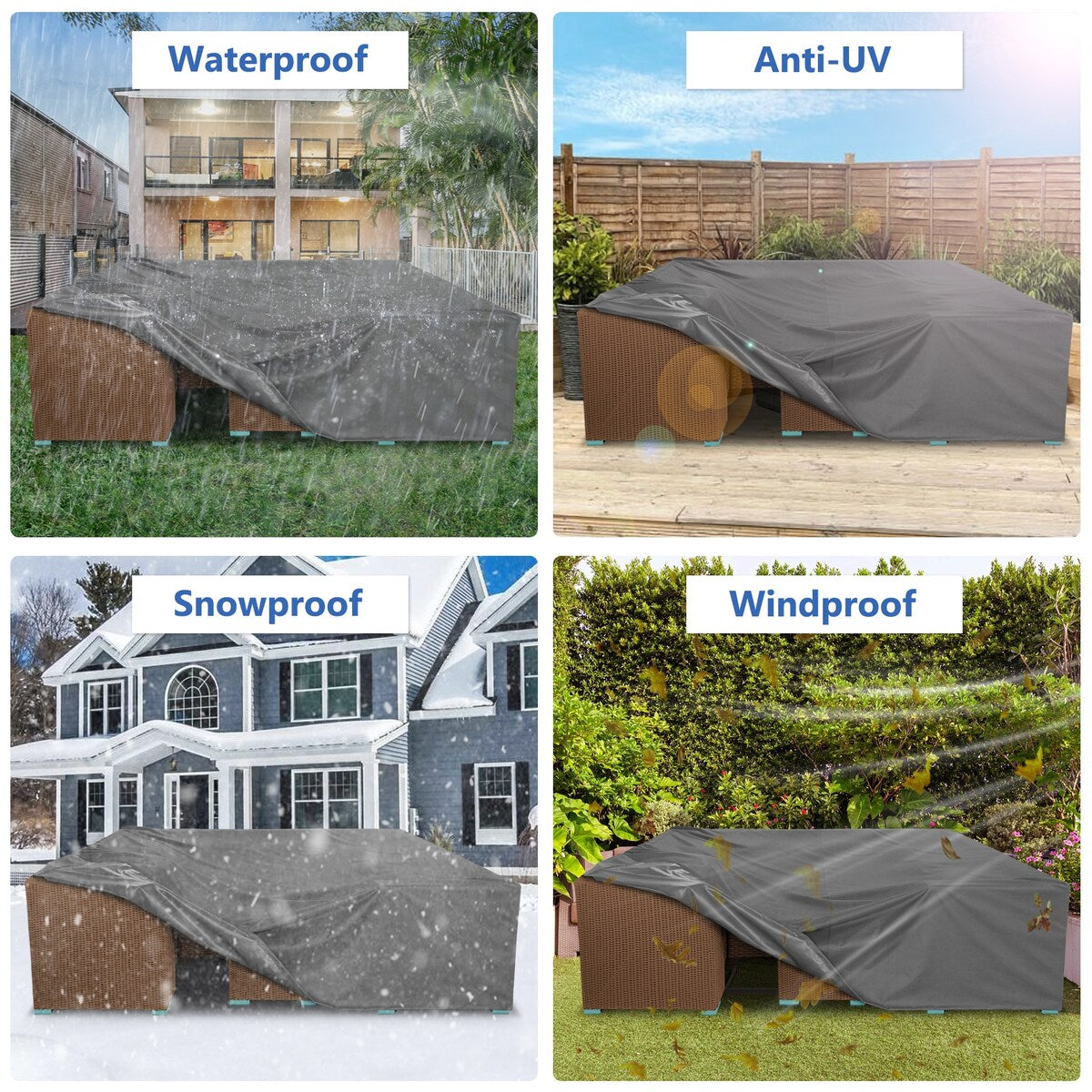 500D Patio Furniture Covers Thickening Outdoor Cover Protective