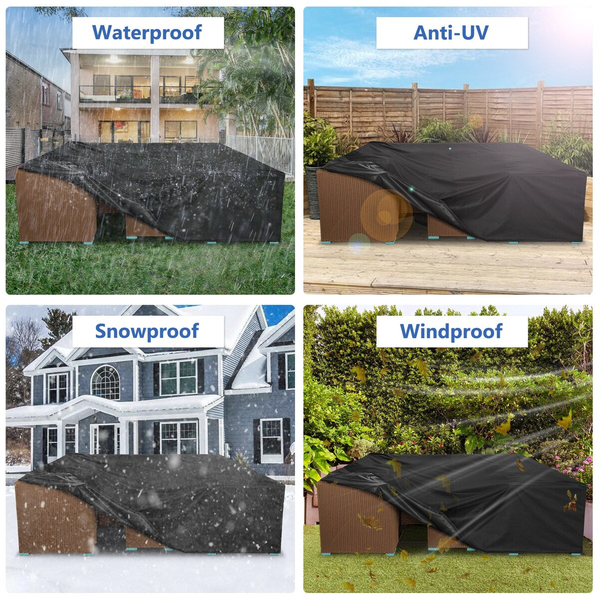 500D Patio Furniture Covers Thickening Outdoor Cover Protective