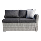 3-piece Outdoor Sectional Furniture All-weather Wicker Patio Conversation sets, Beige