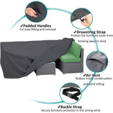 Patio Furniture Cover Oxford & PVC Coating Waterproof & Sun-Resistant