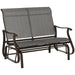 Patio Glider Loveseat Chair with Powder Coated Steel Frame