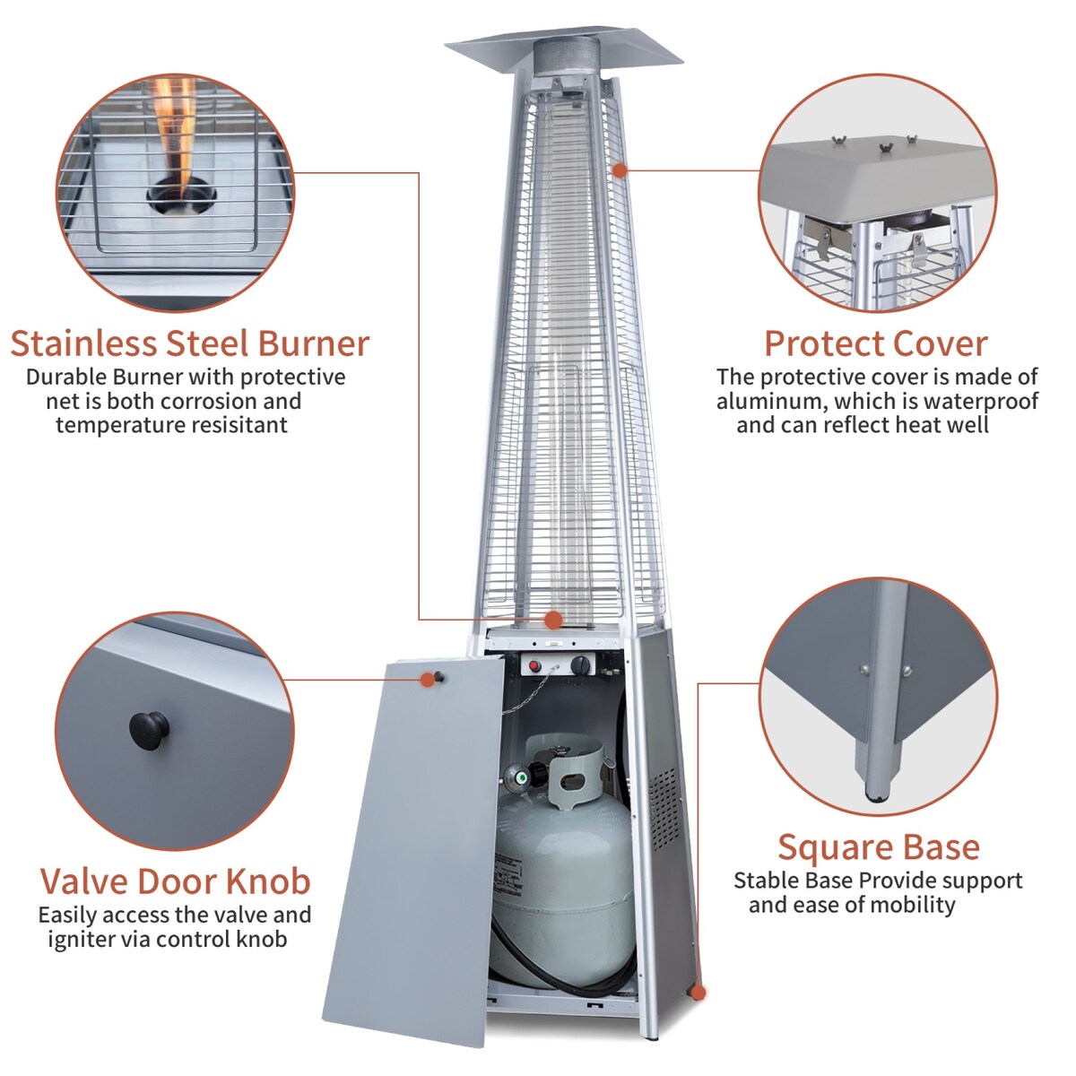 Patio Heater for Outdoor Commercial Use