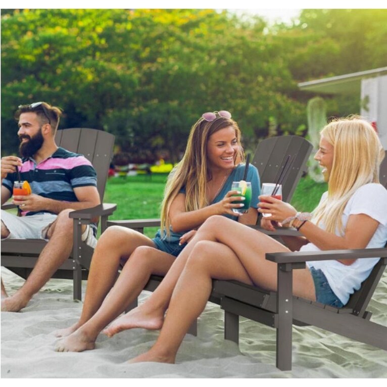 Patio Hips Plastic Adirondack Chair Lounger Weather Resistant Furniture