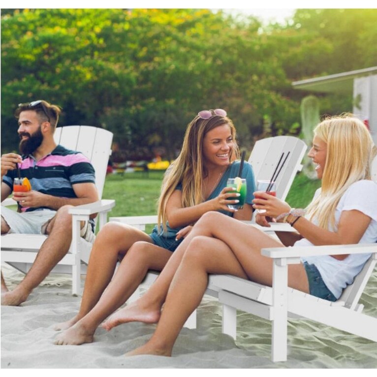 Patio Hips Plastic Adirondack Chair Lounger Weather Resistant Furniture