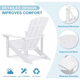Patio Hips Plastic Adirondack Chair Lounger Weather Resistant Furniture