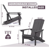 Patio Hips Plastic Adirondack Chair Lounger Weather Resistant Furniture