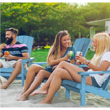 Patio Hips Plastic Adirondack Chair Lounger Weather Resistant Furniture