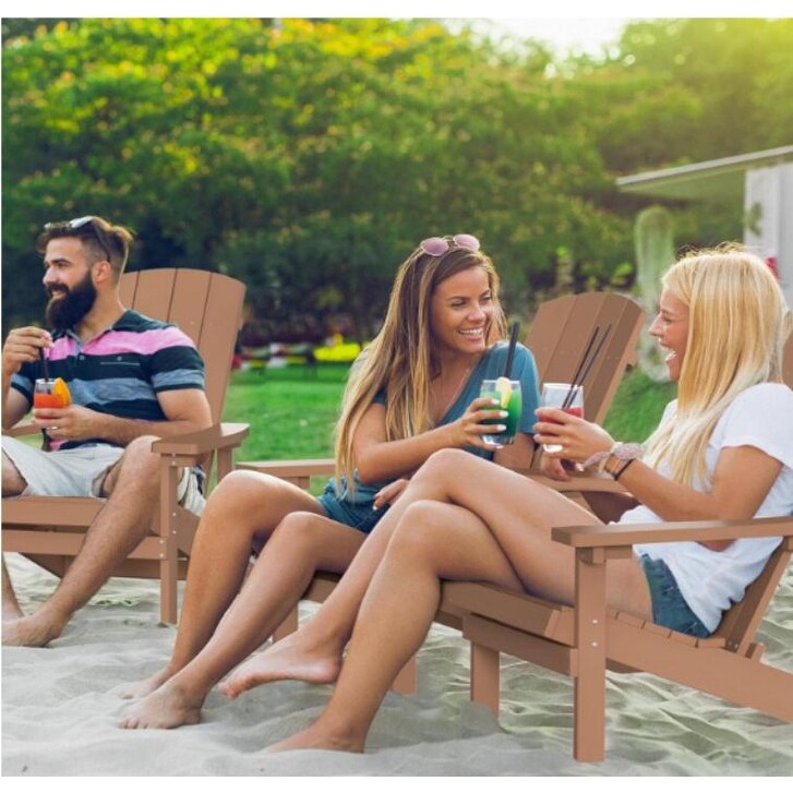 Patio Hips Plastic Adirondack Chair Lounger Weather Resistant Furniture
