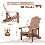 Patio Hips Plastic Adirondack Chair Lounger Weather Resistant Furniture