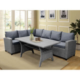 Patio Outdoor Furniture PE Rattan Wicker Sectional Sofa Set