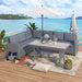 Patio Outdoor Furniture PE Rattan Wicker Sectional Sofa Set