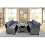Patio Outdoor Furniture PE Rattan Wicker Sectional Sofa Set