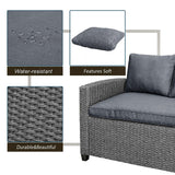 Patio Outdoor Furniture PE Rattan Wicker Sectional Sofa Set