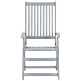 Patio Reclining Chairs 6 pcs with Cushions Solid Acacia Wood