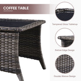 Patio Sofa with Swivel Rocking Chair