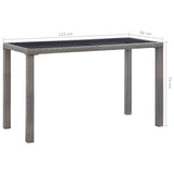 Patio Table Anthracite 48.4"x23.6"x29.1" Poly Rattan