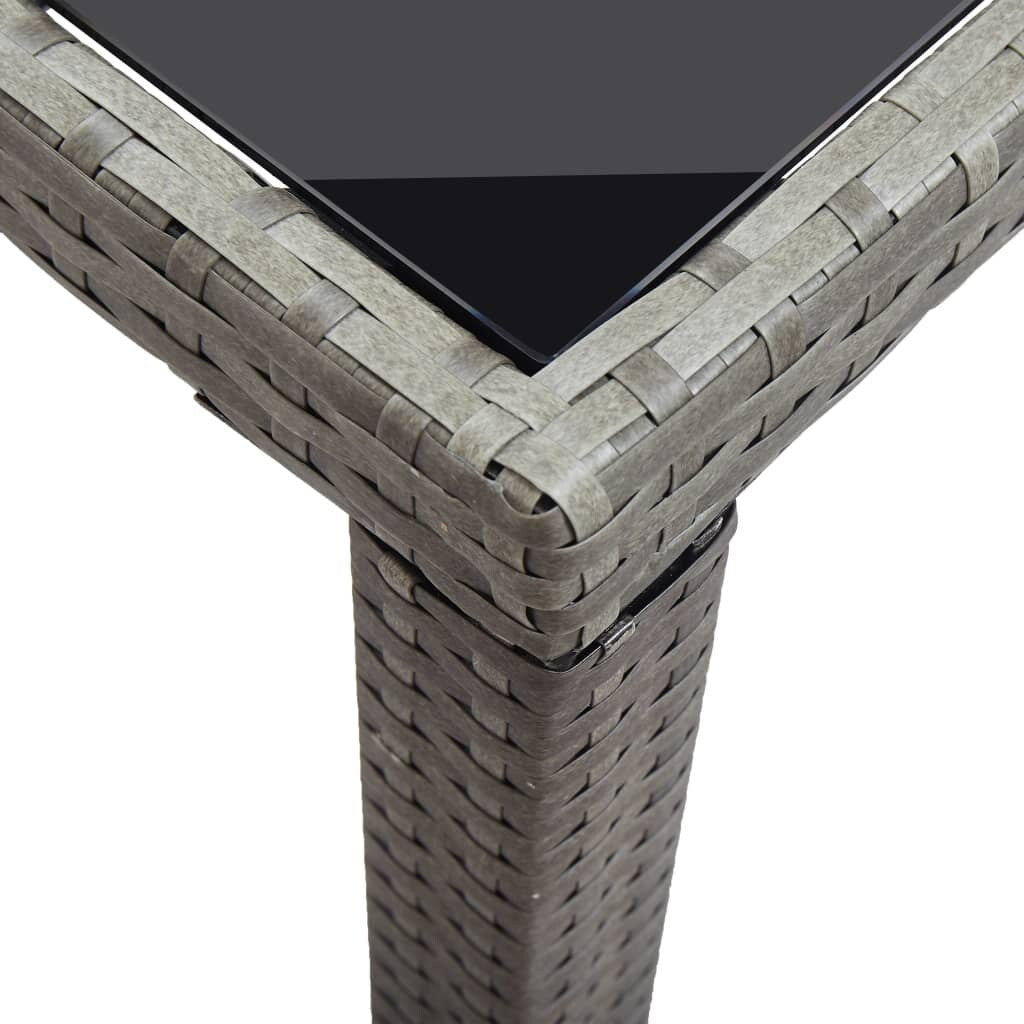 Patio Table Anthracite 48.4"x23.6"x29.1" Poly Rattan