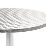 Patio Table Silver 23.6"x27.6" Aluminum