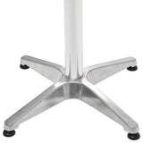 Patio Table Silver 23.6"x27.6" Aluminum