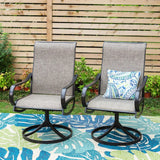 MAISON ARTS Patio Textilene Swivel Dining Chairs Set of 2
