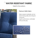 Patio Wicker Sofa Swivel Chair Set of 8