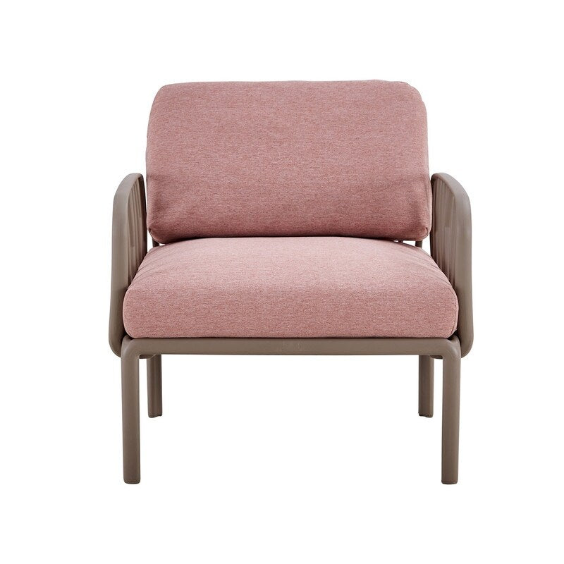 Patio indoor/ outdoor garden single sofa armchairs plastic with soft cushion Weather waterproof chair Sectional Furniture 2