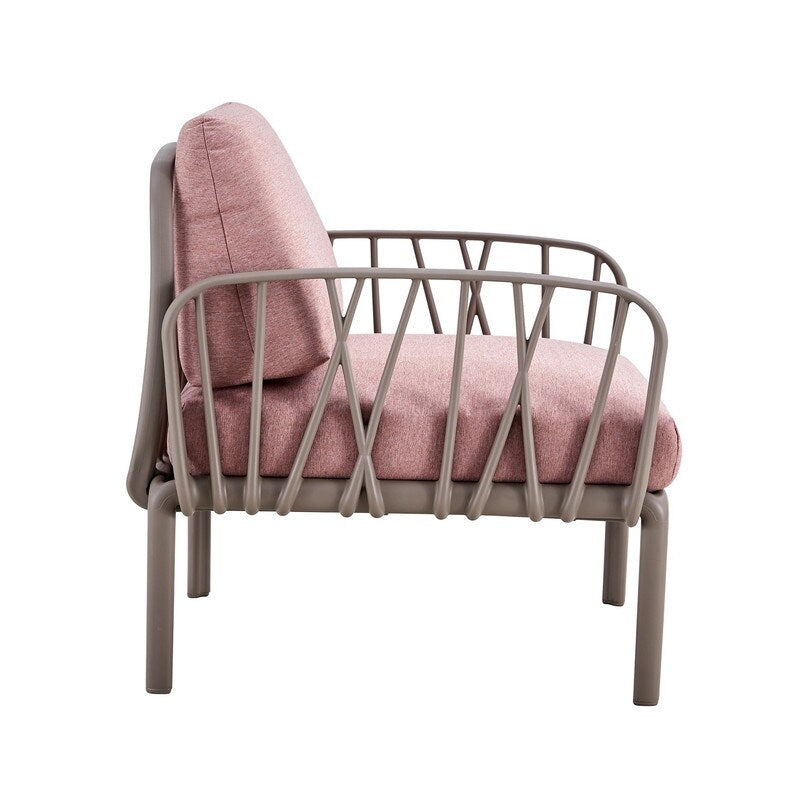 Patio indoor/ outdoor garden single sofa armchairs plastic with soft cushion Weather waterproof chair Sectional Furniture 2
