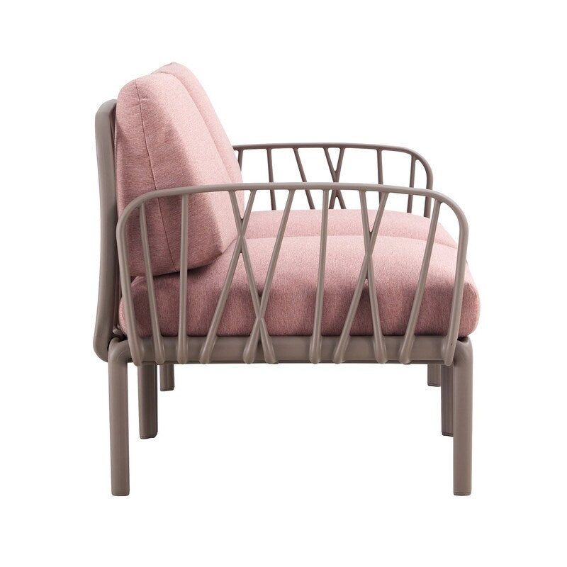 Patio indoor/ outdoor garden single sofa armchairs plastic with soft cushion Weather waterproof chair Sectional Furniture 2