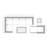 Patio8 Outdoor Sectional 9pcs Gray Wicker Patio Casual Furniture Set