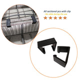 Patio8 Outdoor Sectional 9pcs Gray Wicker Patio Casual Furniture Set