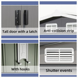Patio, Lawn & Garden,Metal Outdoor Storage Shed 10FT x 12FT,Lockable Door Metal Garden Shed