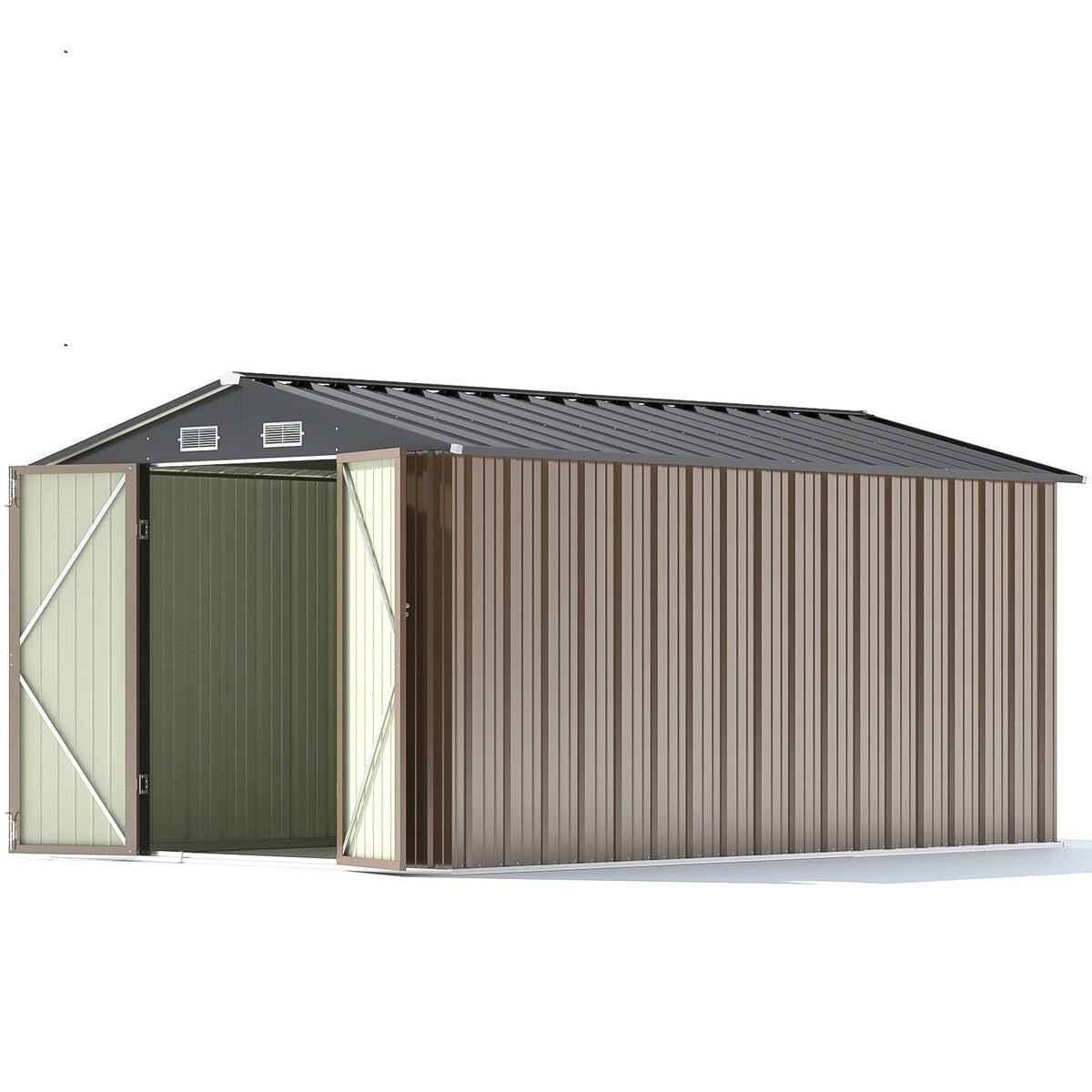Patiowell 8 x 12 Outdoor Storage Shed with Shelf, Easy Installation
