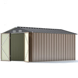 Patiowell 8 x 12 Outdoor Storage Shed with Shelf, Easy Installation