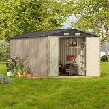 Patiowell 8 x 12 Outdoor Storage Shed with Shelf, Easy Installation