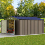 Patiowell 8 x 12 Outdoor Storage Shed with Shelf, Easy Installation